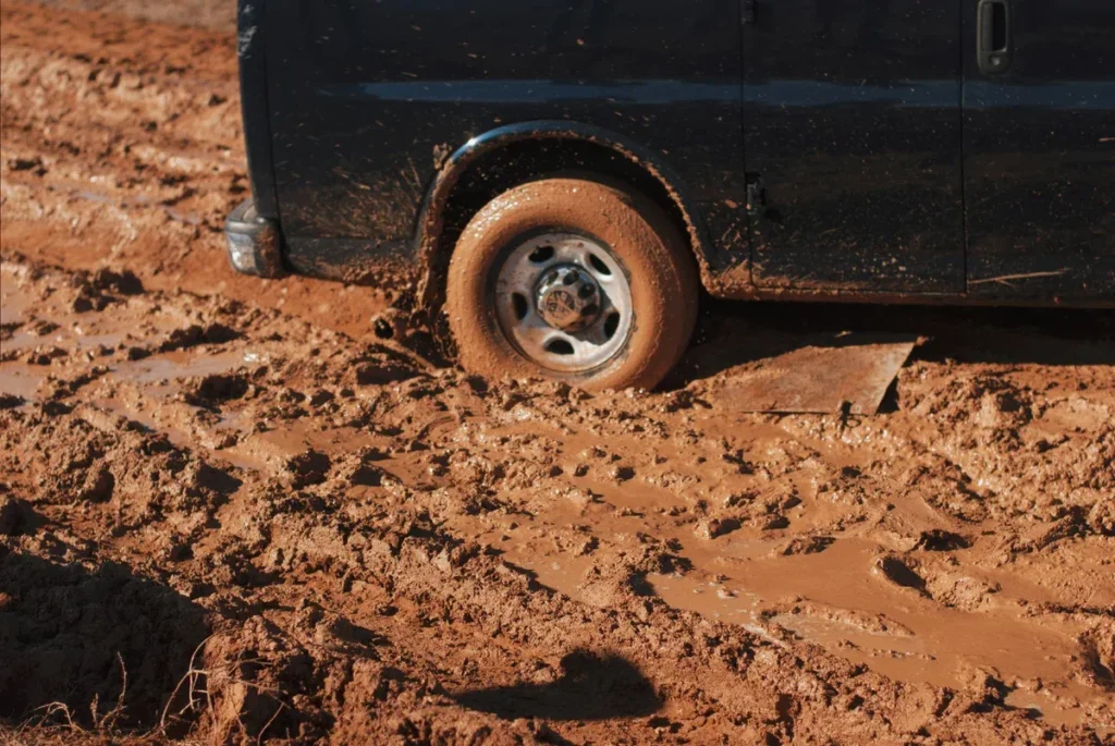 how to get car out of mud